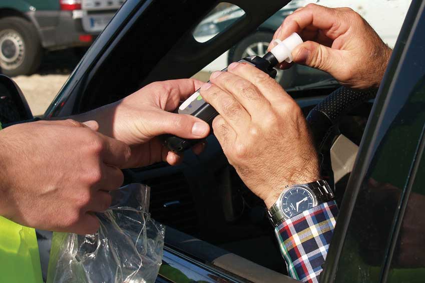 Driver Taking BAC test