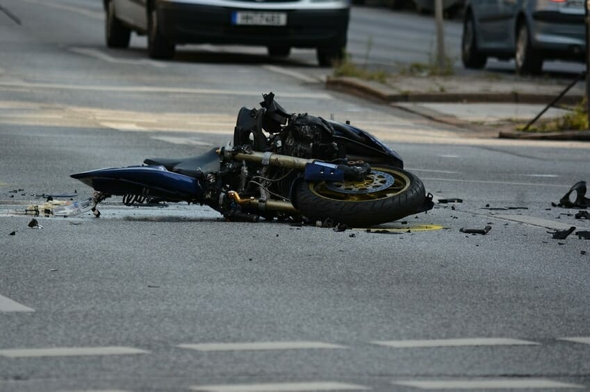 accidente de motociclista