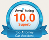 Avvo rating 10 top car accident attorney