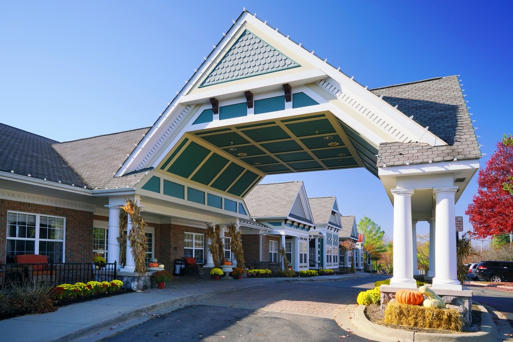 Exterior view of assisted living facility